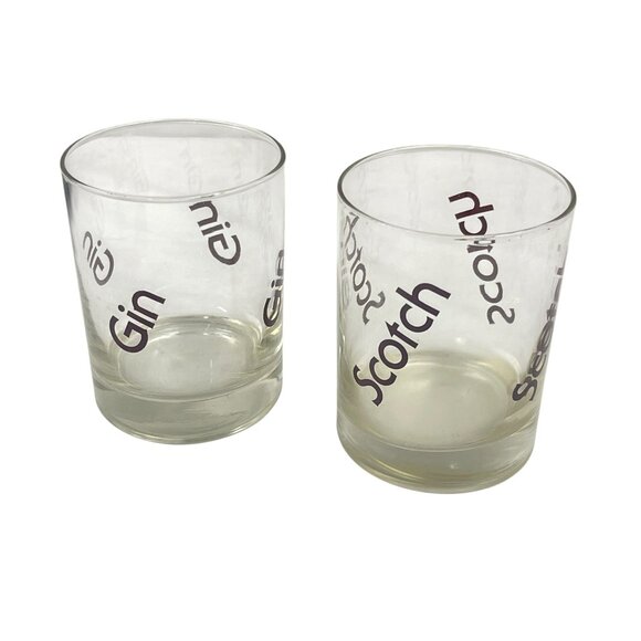 Vintage Gin & Scotch Glasses Set Of 2 - Picture 8 of 10